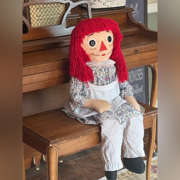 Rare Vintage 1960's XL Annabelle The Original Knickerbocker Raggedy Ann Doll - Picture 6 of 12